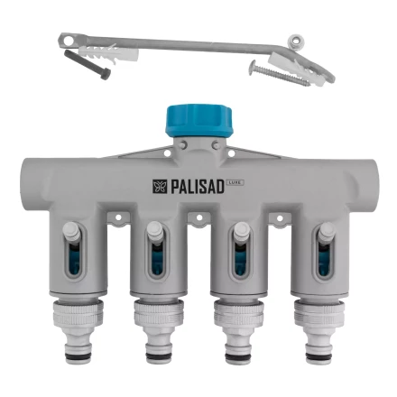 Разветвитель четырёхканальный Palisad 65833, с внутренней резьбой 3/4", алюминий, LUXE купить в Муравленко