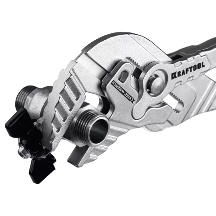 Клещи переставные-гаечный ключ с двухкомпонентными рукоятками и пластиковыми накладками 22069 купить в Муравленко