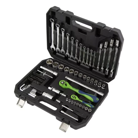 Набор инструментов 89 предметов, CrV 1/2&quot;, 1/4&quot; Сибртех 13529 купить в Муравленко