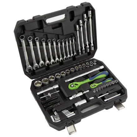 Набор инструментов 89 предметов, CrV 1/2&quot;, 1/4&quot; Сибртех 13529 купить в Муравленко