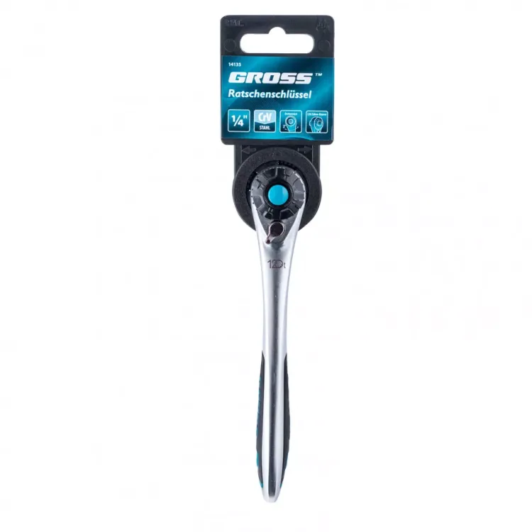 Ключ трещоточный 120 зубьев 1/4" Gross 14135 купить в Муравленко