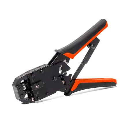 Кримпер многофункциональный КВТ JT-03 с 3 встроенными модулями для обжима RJ-45, RJ-12, RJ-11 (79759) купить в Муравленко