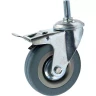 Аппаратное поворотное колесо с тормозом с болтом HITCH 75*20 резина серая SCtgb93 (SZ084829) купить в Муравленко