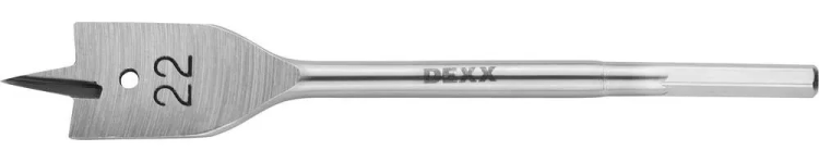 Сверло по дереву перовое, шестигранный хвостовик, DEXX 2945-22, d=22мм 2945-22 купить в Муравленко