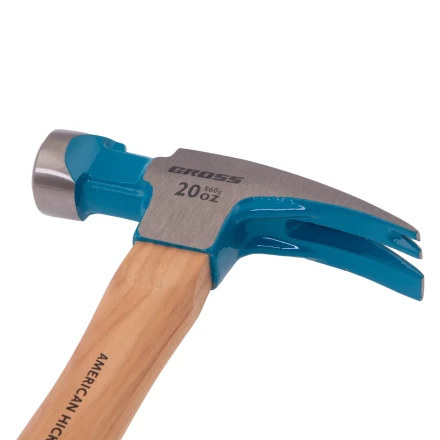 Молоток-гвоздодер,560 г Gross 10419, угол 75, магнит, обрезиненная рукоятка AMERICAN HICKORY купить в Муравленко