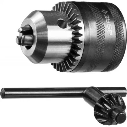 Патрон ЗУБР &quot;ЭКСПЕРТ&quot; цельнометаллический для дрели, с ключом, 13мм, 1/2&quot; 2908-13-1/2_z01 купить в Муравленко