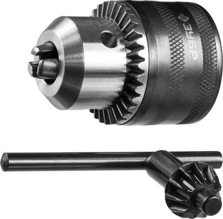 Патрон ЗУБР &quot;ЭКСПЕРТ&quot; цельнометаллический для дрели, с ключом, 13мм, 1/2&quot; 2908-13-1/2_z01 купить в Муравленко