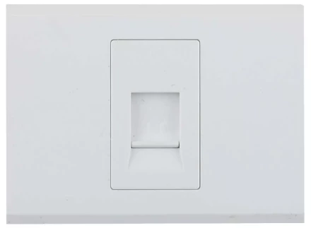 Розетка СВЕТОЗАР &quot;ЭФФЕКТ&quot; телефонная, одинарная, без вставки и рамки, цвет белый SV-54417-W купить в Муравленко