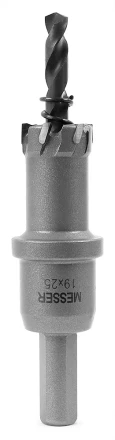 ТСТ коронка MESSER 19X25 с центрирующим сверлом и толкающей пружиной купить в Муравленко
