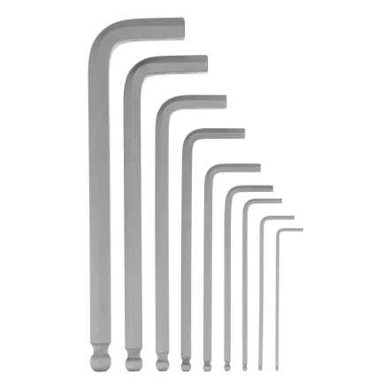 Набор ключей имбусовых Сибртех, HEX, 2-12 мм, CrV, 9 шт., удлиненные, с шаром, 123657 купить в Муравленко