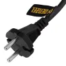 Шнур сетевой Denzel Energy Series, ПВС, 1,5 м, 2 x 1,5 мм, с неразборной вилкой, черный, 3 м, 37669 купить в Муравленко