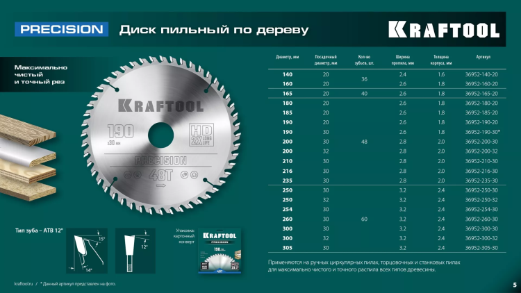 Диск пильный PRECISION, повышенный ресурс 36952-180-20 купить в Муравленко