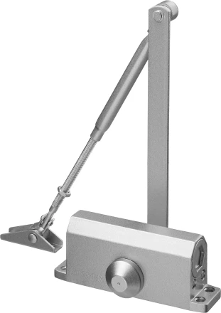 Доводчик дверной STAYER, для дверей массой до 80 кг, цвет серебро 37915-80 купить в Муравленко