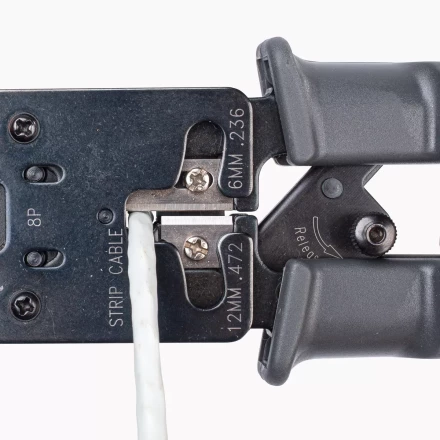 Кримпер многофункциональный КВТ JT-03T с 3 встроенными модулями для обжима RJ-45, RJ-12, RJ-11 (84493) купить в Муравленко