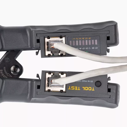 Кримпер многофункциональный КВТ JT-03T с 3 встроенными модулями для обжима RJ-45, RJ-12, RJ-11 (84493) купить в Муравленко