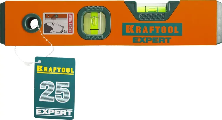 Уровень коробчатый "EXPERT", KRAFTOOL 34710-025, 2 ампулы, 0,5 мм/м, 250мм 34710-025_z01 купить в Муравленко