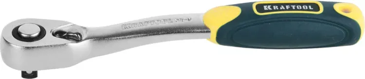 Трещотка для торцовых головок KRAFTOOL "PRO", Сr-V сталь, 72 зубца, изогнутая, 1/4" 27795-1/4_z02 купить в Муравленко