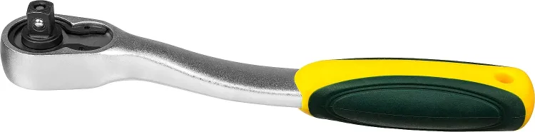Трещотка для торцовых головок KRAFTOOL "PRO", Сr-V сталь, 72 зубца, изогнутая, 1/4" 27795-1/4_z02 купить в Муравленко
