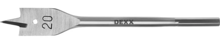 Сверло по дереву перовое, шестигранный хвостовик, DEXX 2945-20, d=20мм 2945-20 купить в Муравленко