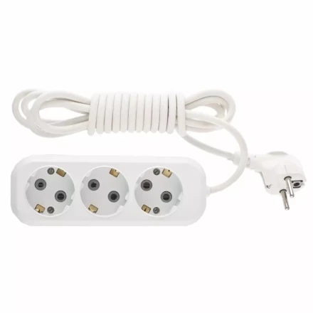 Удлинитель бытовой серия УХз-10-303 с заземлением 3м 3 розетки 10A DENZEL 95966 купить в Муравленко