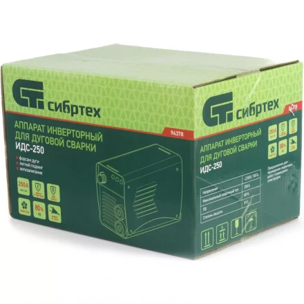 Аппарат инверторный дуговой сварки СИБРТЕХ ИДС-250 94378 купить в Муравленко