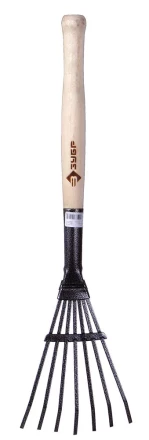 Грабельки ЗУБР садовые с деревянной ручкой, 7 плоских зубцов 4-39617 купить в Муравленко