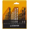 Набор STAYER "STANDARD": Сверла комбинированные, дерево (4-5-6-8-10мм), металл (2-3-4-6-8мм), бетон (4-5-6-8-10мм), 16 предметов 29720-H16 купить в Муравленко