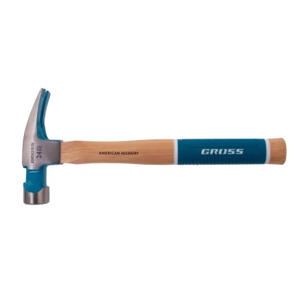 Молоток-гвоздодер, 680 г Gross 10425, угол 75, магнит, обрезиненная рукоятка AMERICAN HICKORY купить в Муравленко