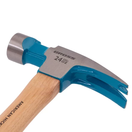Молоток-гвоздодер, 680 г Gross 10425, угол 75, магнит, обрезиненная рукоятка AMERICAN HICKORY купить в Муравленко