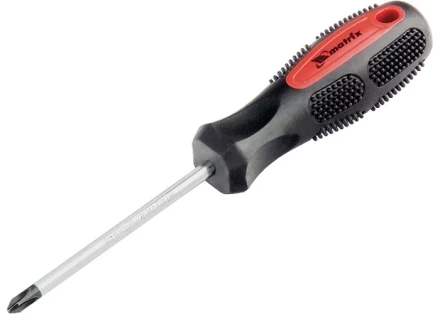 Отвертка Anti-Slip, SL5,0 х 100 мм, CrV, двухкомп. рукоятка MATRIX 12216 купить в Муравленко