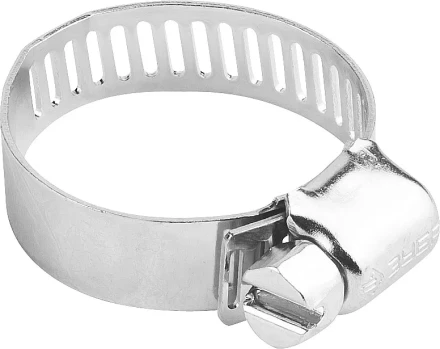 Хомуты ЗУБР &quot;ЭКСПЕРТ&quot;, оцинкованные, просечная лента 12 мм, 78-101 мм, 2 шт 37805-078-101-2 купить в Муравленко