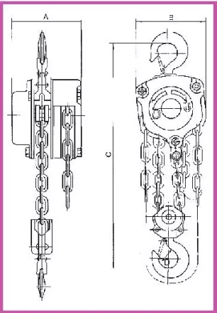 Таль ручная цепная HSZ-J LB г-п 0.5 тонн H=6 метра купить в Муравленко