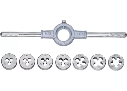 Набор плашек М3 - М12 8 предметов СИБРТЕХ 77309 купить в Муравленко