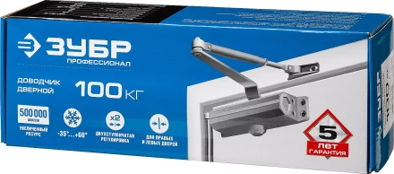 Доводчик дверной ЗУБР &quot;ПРОФЕССИОНАЛ&quot; для дверей массой до 40 кг цвет белый 37911-50 купить в Муравленко