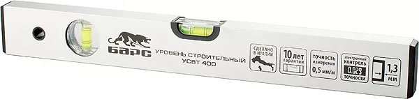 Уровень алюминиевый 1200 мм толщина профиля 1.3 мм 2 глазка  БАРС 35132 купить в Муравленко
