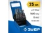 ЗУБР ПРОФ-В, 25 шт, (1-13 мм), сталь Р6М5, класс В, мет.бокс, набор сверл по металлу, Профессионал (29621-H25) купить в Муравленко