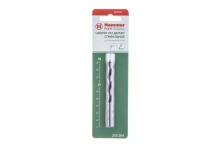 Сверло по дереву HAMMER Ф6х93мм (DR WD WR 6,0мм*93/57мм) купить в Муравленко