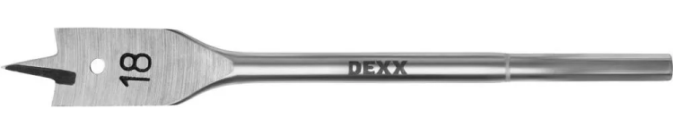Сверло по дереву перовое, шестигранный хвостовик, DEXX 2945-18, d=18мм 2945-18 купить в Муравленко