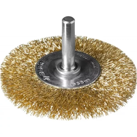 ЗУБР &quot;ПРОФЕССИОНАЛ&quot;. Щетка дисковая для дрели, витая латунированная стальная проволока 0,3мм, 63мм 3520-063_z02 купить в Муравленко