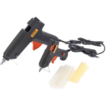 Набор клеевых пистолетов в кейсе 7/11 мм 20/100 Вт 3/8 г./мин. выключатель SPARTA 93038 купить в Муравленко