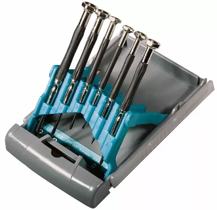 Набор отверток для точной механики CrMo метал.обрезин. рукоятки  6шт. бокс - трансформер  GROSS 13346 купить в Муравленко