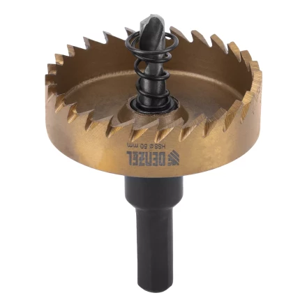 Коронка по металлу HSS, 50 мм, нитридтитановое покрытие Denzel 724116 купить в Муравленко