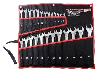 Набор ключей комбинированных 6 - 32 мм 25 шт CrV полированный хром MATRIX 15425 купить в Муравленко