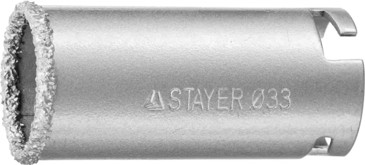 Коронка STAYER "PROFESSIONAL" кольцевая с карбидно-вольфрамовой крошкой, d=33мм 33345-33 купить в Муравленко