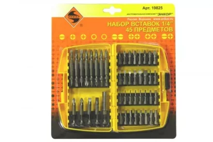 Набор вставок 1/4 45 предметов Энкор 19825 купить в Муравленко
