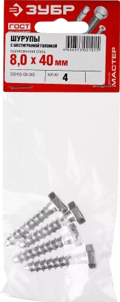 Шурупы ШДШ с шестигранной головкой (DIN 571) пакет серия МАСТЕР купить в Муравленко