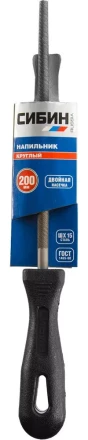 Напильник СИБИН круглый с пластиковой рукояткой, 200мм 16705-20 купить в Муравленко