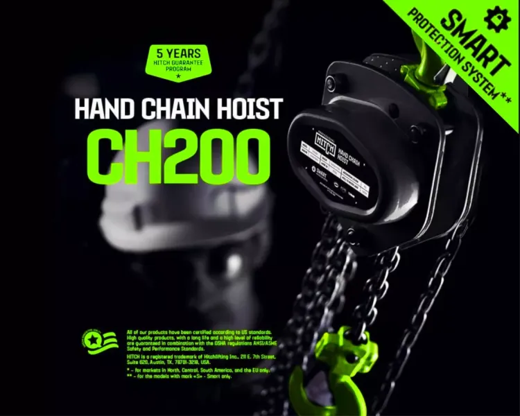 Таль ручная цепная HITCH CH200-G, 2 т, 12 м. Гальваническая цепь купить в Муравленко