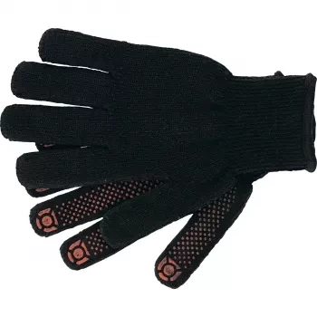 Перчатки вязаные хлопкоэфирные плюшевые, ПВХ &quot;точка&quot;, 7 кл., 55 гр. СИБРТЕХ Россия 67769 купить в Муравленко