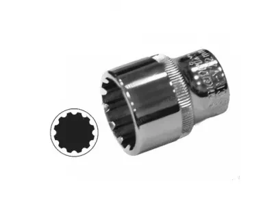 Головка торцевая  27 мм, универсальная, SPLINE, CrV, хромированная  MATRIX MASTER 13160 купить в Муравленко